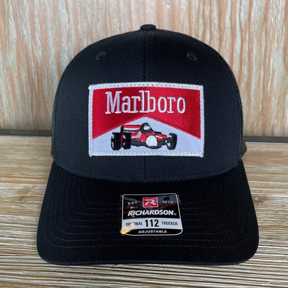 Marlboro F1 Formula 1 Racing Vintage Patch Hat - All Black Richardson 112 - Picture 3 of 9